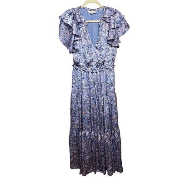 PINCH Blue Pink Print Maxi Dress Sz. M - Picture 1 of 5